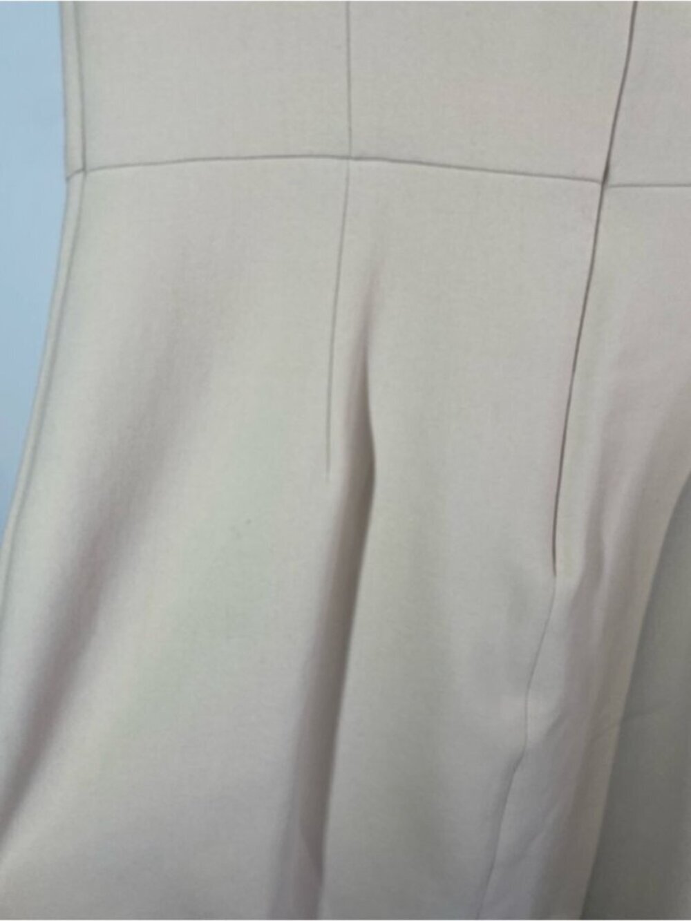 2NDDAY Sleeveless Cream Shift Jumpsuit Minimalist Quiet Luxury Career Chic - Picture 11 of 12
